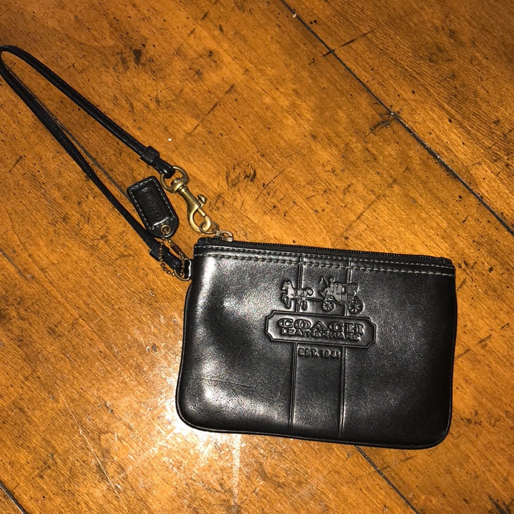 Black Coach Wristlet